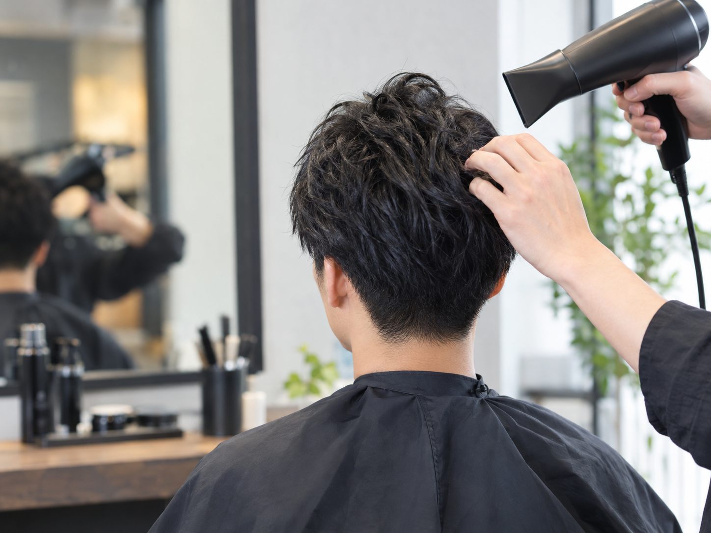 ヘアセットの様子